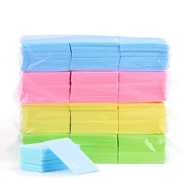 

600pcs / много ногтей Remover Cotton Pad Nail Wipe Салфетки Маникюр Педикюр Гель Инструменты безв