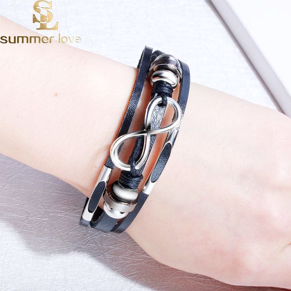 infinity leather bracelet multilayer wrap bracelets wrist band cuffs for women men friendship fashion jewelry gift wholesale, Black
infinity leather bracelet multilayer wrap bracelets wrist band cuffs for women men friendship fashion jewelry gift wholesale, Black