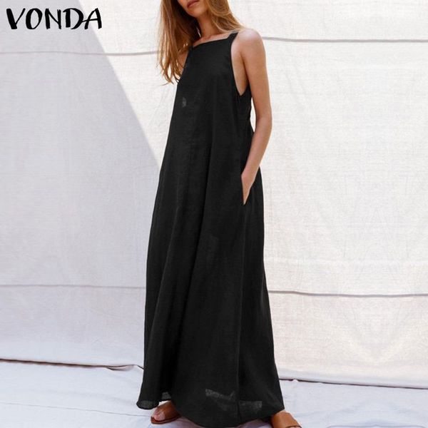 vonda women dress 2019 spaghetti strap sleeveless v neck long dresses summer beach cotton party vestidos plus size 5xl, Black;gray
vonda women dress 2019 spaghetti strap sleeveless v neck long dresses summer beach cotton party vestidos plus size 5xl, Black;gray