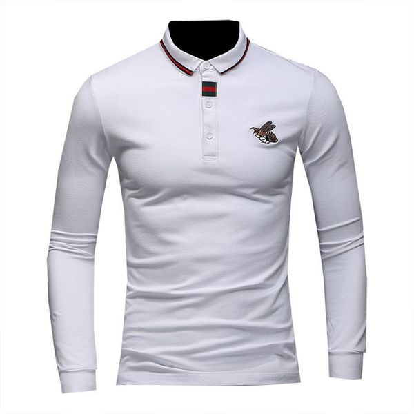 luxury mens designer polos little bees fashion polo shirts for mens tees shirts autumn pullover clothing 3 colors size m-4xl, White;black 
luxury mens designer polos little bees fashion polo shirts for mens tees shirts autumn pullover clothing 3 colors size m-4xl, White;black