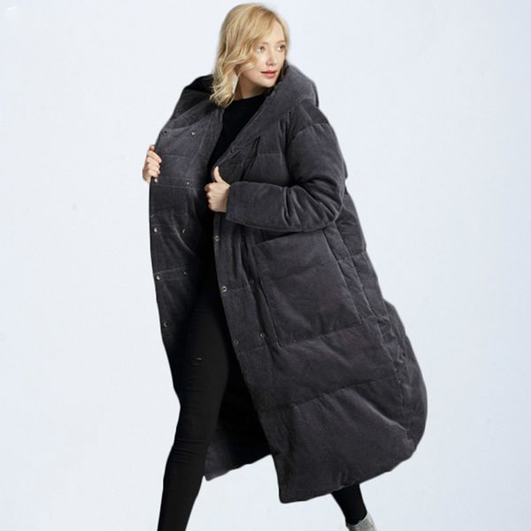 down coat new autumn winter thick full sleeve hooded collar button keep warm vintage loose down jakcet women fashion tide, Black
down coat new autumn winter thick full sleeve hooded collar button keep warm vintage loose down jakcet women fashion tide, Black