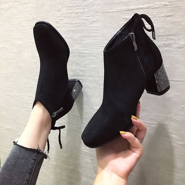 pointy boot boots flat platform boots-women ankle booties women chunky heel zipper shoes pointe clogs 2019 low rubber rock high, Black
pointy boot boots flat platform boots-women ankle booties women chunky heel zipper shoes pointe clogs 2019 low rubber rock high, Black
