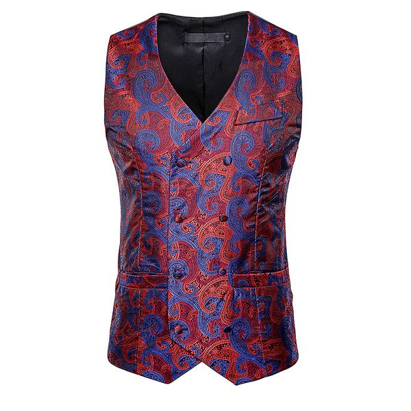mens gentleman casual busienss suit vest 2019 fashion double brasted paisley jacquard waistcoat vest men chalecos para hombre, Black;white
mens gentleman casual busienss suit vest 2019 fashion double brasted paisley jacquard waistcoat vest men chalecos para hombre, Black;white