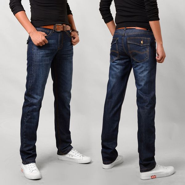 size 28-38 men's straight denim jeans navy blue solid long jeans new fashion male classic style denim
size 28-38 men's straight denim jeans navy blue solid long jeans new fashion male classic style denim