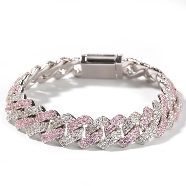 white pink cubic zirconia ice out two tone link chain bracelets can open lock women men bling cz rapper jewelry, Black
white pink cubic zirconia ice out two tone link chain bracelets can open lock women men bling cz rapper jewelry, Black