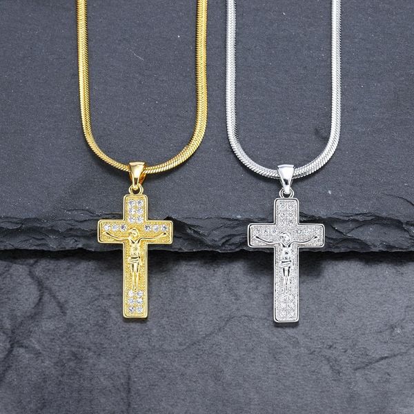 fashion jewelry men women charm jesus gold silver cross pendant necklace rhinestone crystal design 50cm long chain for men
fashion jewelry men women charm jesus gold silver cross pendant necklace rhinestone crystal design 50cm long chain for men