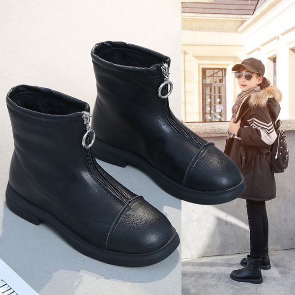 children' winter boots girls pu leather short ankle boots princess girl england fashion non-slip, Black;grey
children' winter boots girls pu leather short ankle boots princess girl england fashion non-slip, Black;grey