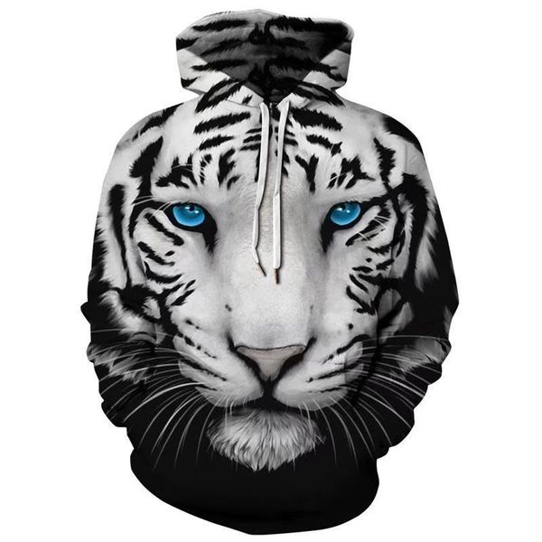men/women hooded hoodies white tiger print 3d sweatshirts hat autumn winter thin hoody, Black
men/women hooded hoodies white tiger print 3d sweatshirts hat autumn winter thin hoody, Black