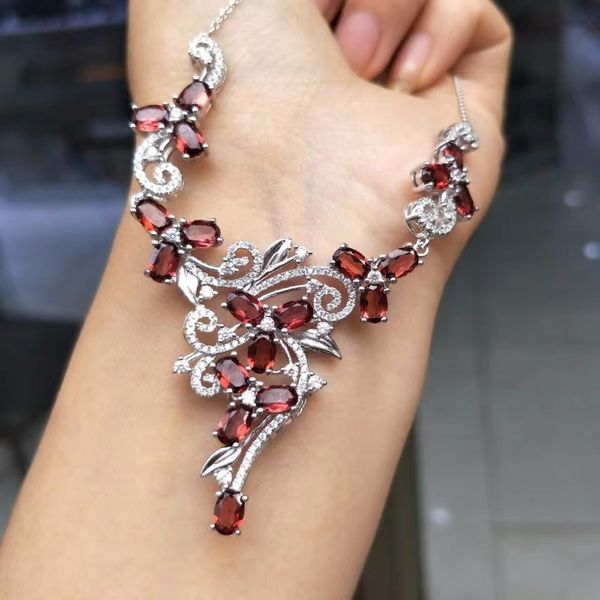 uloveido natural tested garnet necklace for women, 925 sterling silver wedding jewelry, 4*6mm*16 velvet box certificate fn183
uloveido natural tested garnet necklace for women, 925 sterling silver wedding jewelry, 4*6mm*16 velvet box certificate fn183