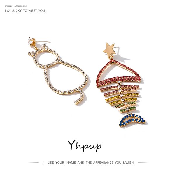 yhpup asymmetry dangle earrings cute sweet fish cat rhinestone earrings hollow geometric brincos for girl birthday party gift, Silver
yhpup asymmetry dangle earrings cute sweet fish cat rhinestone earrings hollow geometric brincos for girl birthday party gift, Silver