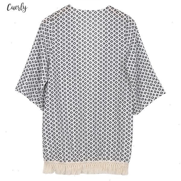 sale summer v neck style blusas women tassel kimono vintage plaid printed cardigan casual loose batwing sleeve blouses, White
sale summer v neck style blusas women tassel kimono vintage plaid printed cardigan casual loose batwing sleeve blouses, White