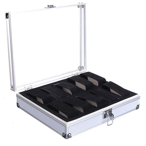 aluminium watch storage case bracelet organiser display box with pillows holders, Black;blue
aluminium watch storage case bracelet organiser display box with pillows holders, Black;blue