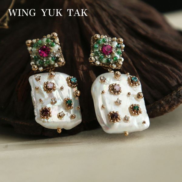 wing yuk tak luxury geometric colorful crystal stud earrings for women bohemia cultured pearl earrings femme fashion jewelry cj191216, Golden;silver
wing yuk tak luxury geometric colorful crystal stud earrings for women bohemia cultured pearl earrings femme fashion jewelry cj191216, Golden;silver