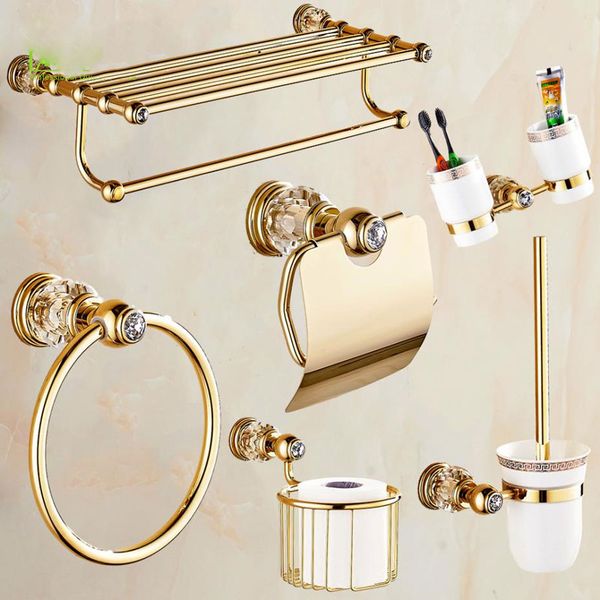 gold crystal brass bathroom accessories bathroom hardware set gold soap dish towel holder hair dryer rack paper net 2
gold crystal brass bathroom accessories bathroom hardware set gold soap dish towel holder hair dryer rack paper net 2