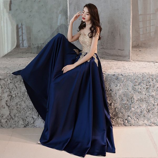 beauty emily evening dress 2019 gold lace navy blue fashion party gowns boat neck floor length long formal dresses, White;black
beauty emily evening dress 2019 gold lace navy blue fashion party gowns boat neck floor length long formal dresses, White;black