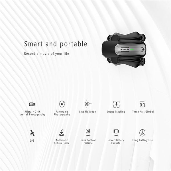 

original hubsan h117s zino gps 5.8g 1km foldable arm fpv with 4k uhd camera 3-axis gimbal rc drone quadcopter rtf high speed