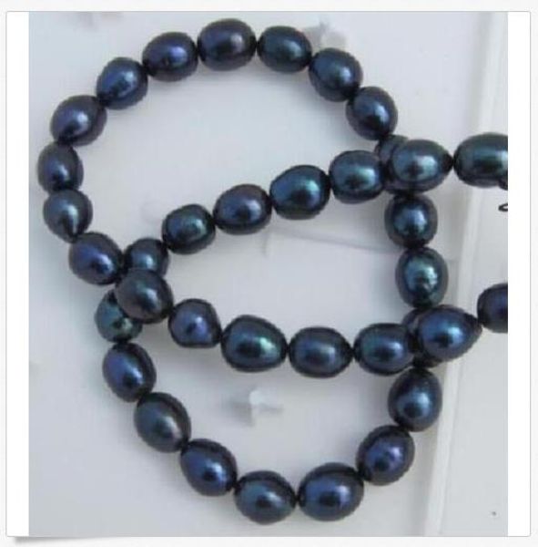 8-10mm tahitian black natural pearl necklace 18 inch white fishtail clasp, Silver
8-10mm tahitian black natural pearl necklace 18 inch white fishtail clasp, Silver