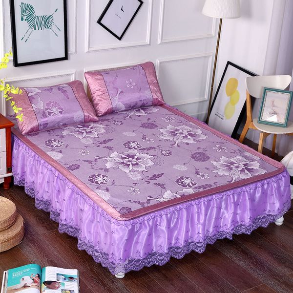 3pcs ice silk bed skirt multi-function bed sheet cover mattress print lace home decoration
3pcs ice silk bed skirt multi-function bed sheet cover mattress print lace home decoration