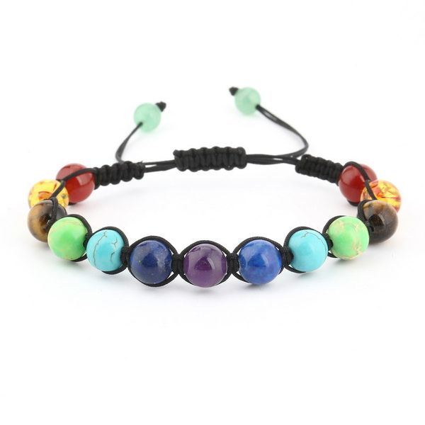 natural volcanic stones viennimel seven-color rainbow natural stone chakra8mm bead bracelet yoga woven chamberlain bracelet, Golden;silver
natural volcanic stones viennimel seven-color rainbow natural stone chakra8mm bead bracelet yoga woven chamberlain bracelet, Golden;silver