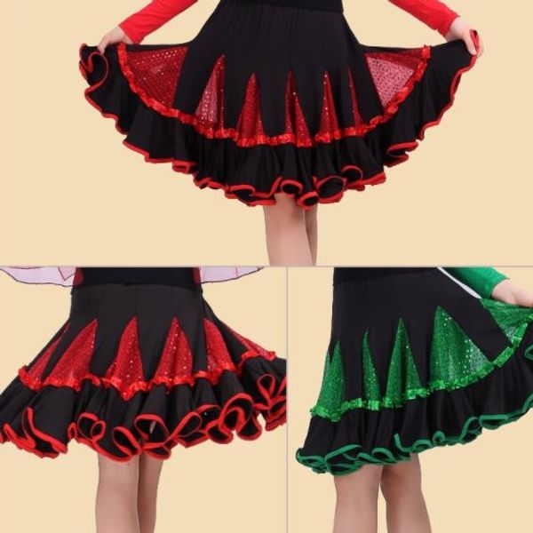 the new elastic waist skirt latin dance clothing square dance ballroom sequined skirts ae73, Black
the new elastic waist skirt latin dance clothing square dance ballroom sequined skirts ae73, Black