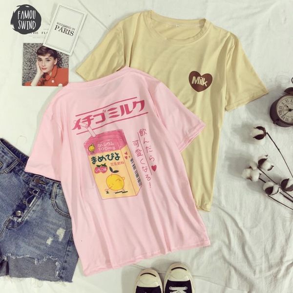2019 womens t shirt summer o neck harajuku tee love heart milk box printed short sleeve bottoming soft shirt, White
2019 womens t shirt summer o neck harajuku tee love heart milk box printed short sleeve bottoming soft shirt, White