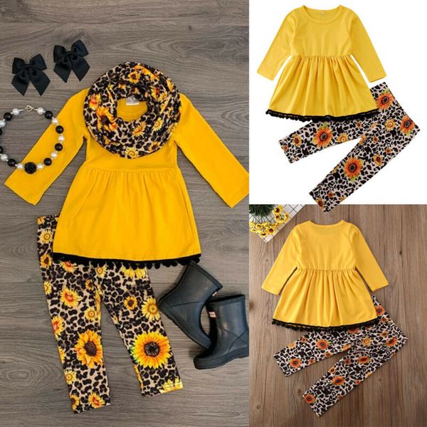 canis flower kids baby girl outfit clothes lace patchwork t-shirt dress+floral printed long pants set, White
canis flower kids baby girl outfit clothes lace patchwork t-shirt dress+floral printed long pants set, White