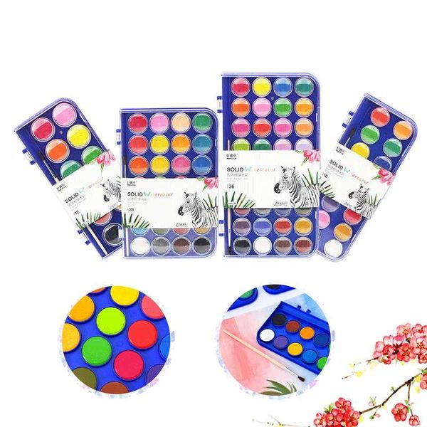 gift sets 12/16/28/36 colors portable travel solid pigment watercolor paints set with water color brush pen for painting art supplies
gift sets 12/16/28/36 colors portable travel solid pigment watercolor paints set with water color brush pen for painting art supplies