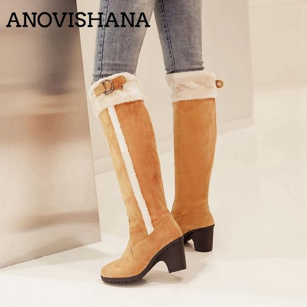 anovishana warm knee high boots women round toe female boots women's autumn winter ladies shoes bota feminina botas d461, Black
anovishana warm knee high boots women round toe female boots women's autumn winter ladies shoes bota feminina botas d461, Black
