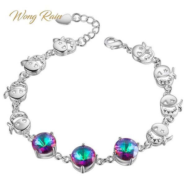 wong rain romantic cute 100% 925 sterling silver round cut mystic rainbow z gemstone bangle cuff bracelets jewelry wholesale, Golden;silver
wong rain romantic cute 100% 925 sterling silver round cut mystic rainbow z gemstone bangle cuff bracelets jewelry wholesale, Golden;silver