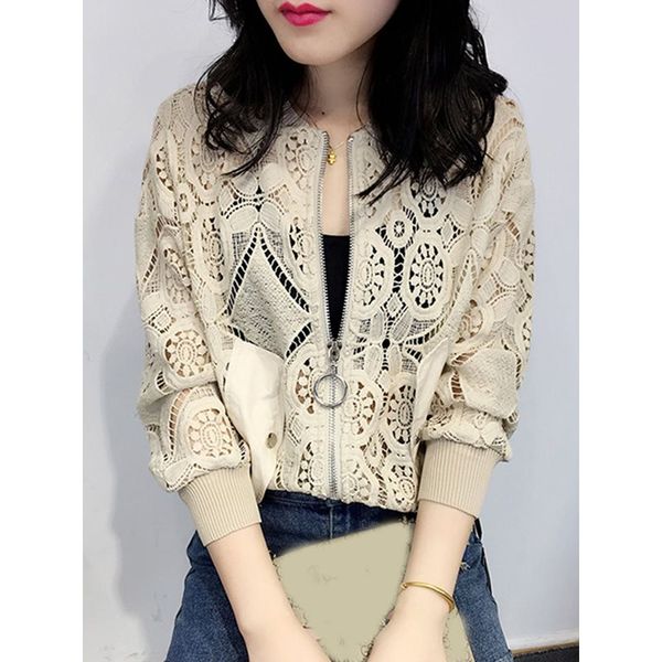 women's jackets women summer thin jacket 2021 white lace long sleeve beach sunscreen clothing hollow out breathable bomber, Black;brown
women's jackets women summer thin jacket 2021 white lace long sleeve beach sunscreen clothing hollow out breathable bomber, Black;brown