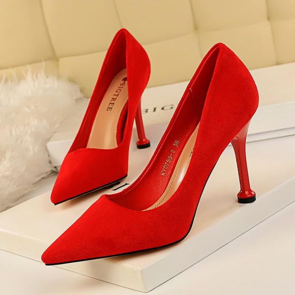 fashion high heel women shoes 9cm fine heel suede shallow pointed toe tip skinny single shoes heels wedding, Black
fashion high heel women shoes 9cm fine heel suede shallow pointed toe tip skinny single shoes heels wedding, Black