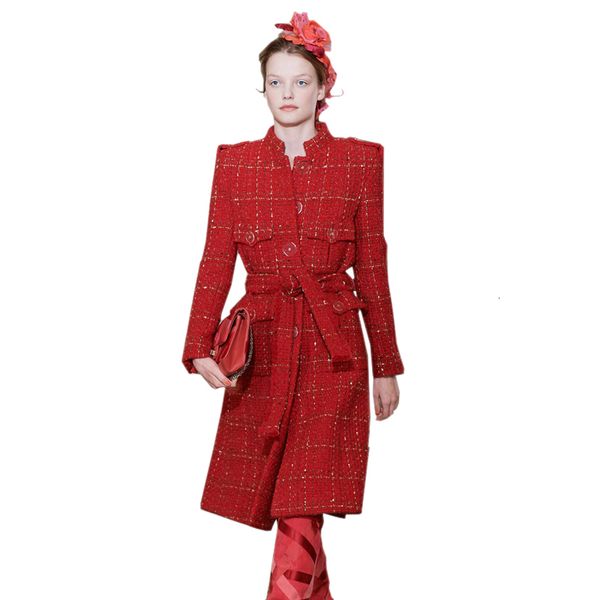 new arrival fashion 2019 autumn woolen tweed coats with belt plaid long sleeve single-breasted pockets winter overcoat women, Black
new arrival fashion 2019 autumn woolen tweed coats with belt plaid long sleeve single-breasted pockets winter overcoat women, Black