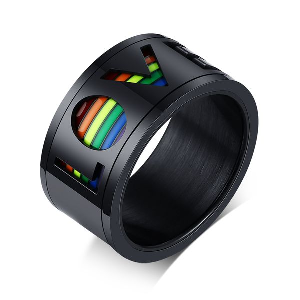 new wedding ring jewelry for men black stainless steel rainbow male ring colorful love gay pride rotating black men's, Slivery;golden
new wedding ring jewelry for men black stainless steel rainbow male ring colorful love gay pride rotating black men's, Slivery;golden