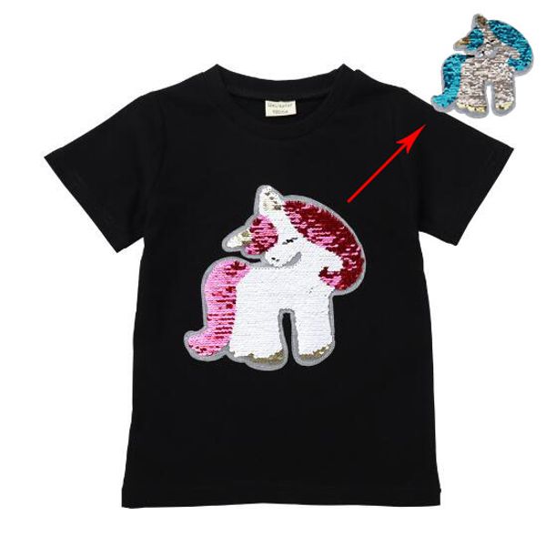 2019 летняя мода изменить цвет блесток единорог короткая белая черная футболка для мальчиков и девочек 2-7 т детская одежда футболка, Blue
2019 летняя мода изменить цвет блесток единорог короткая белая черная футболка для мальчиков и девочек 2-7 т детская одежда футболка, Blue