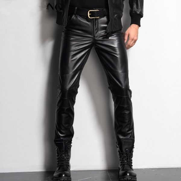 men's pants genuine leather men motorcycle biker autumn winter male trousers real natural cow skin cowhide slim windbreaker, Black
men's pants genuine leather men motorcycle biker autumn winter male trousers real natural cow skin cowhide slim windbreaker, Black