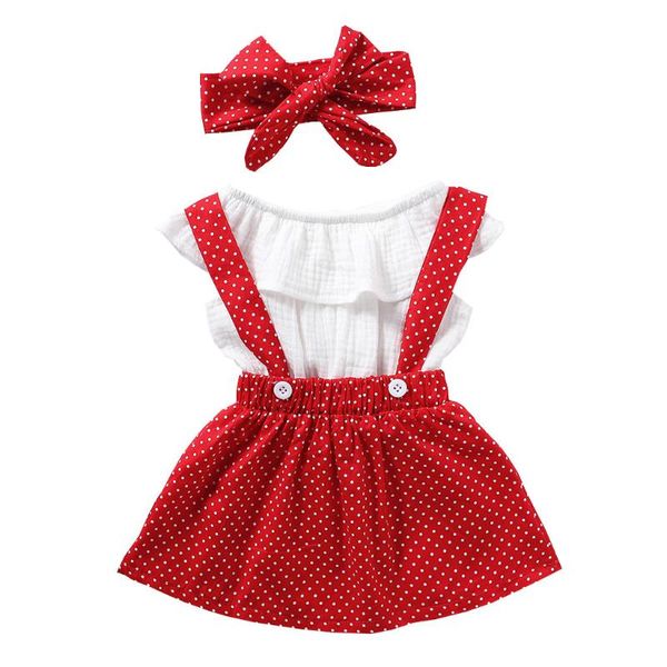 toddler baby girls ruffles +dot print suspender skirts headbands outfits, White
toddler baby girls ruffles +dot print suspender skirts headbands outfits, White