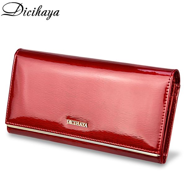 dicihaya womens wallets brand purses female long european and american style genuine leather designer wallet coin purse ladies, Red;black
dicihaya womens wallets brand purses female long european and american style genuine leather designer wallet coin purse ladies, Red;black
