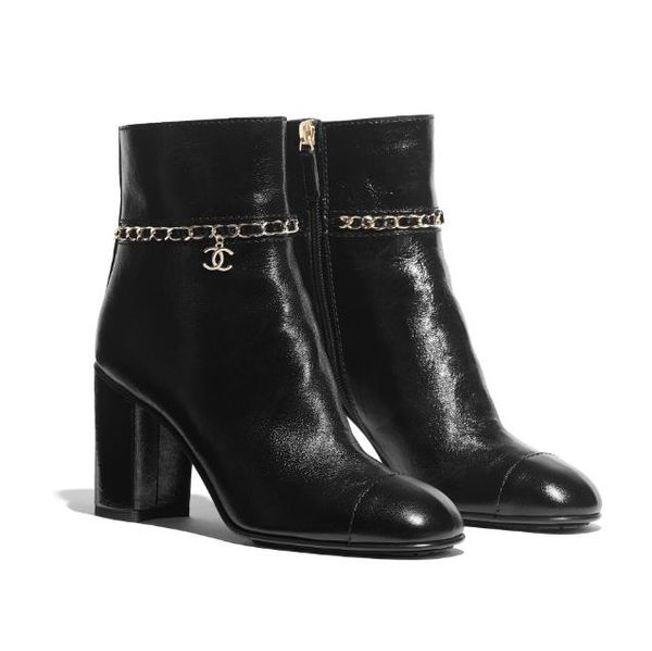 Branded women leather ca ual home hoe chunky mental chain ankle boot de igner lady zipper low heel rubber ole boot, Blue;gray