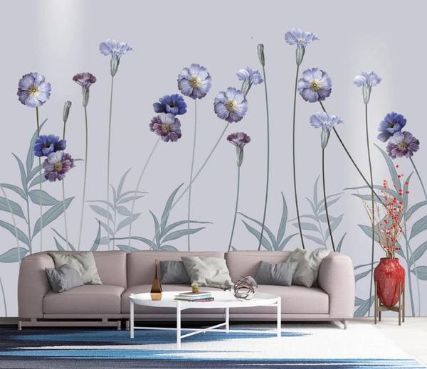 large 3d wallpaper mural custom hand painted nordic purple flowers sofa bedroom tv background wallpaper mural
large 3d wallpaper mural custom hand painted nordic purple flowers sofa bedroom tv background wallpaper mural