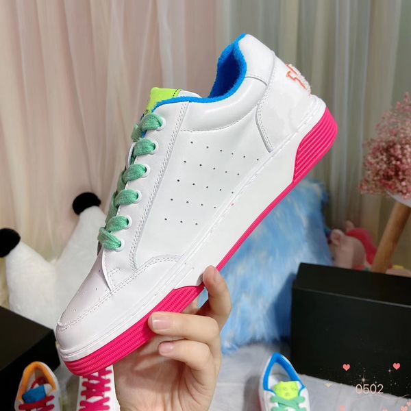 size 35 to 45 luxury mens women designer sneakers mix color calfskin white fuchsia platform casual shoes mens trainers, Black
size 35 to 45 luxury mens women designer sneakers mix color calfskin white fuchsia platform casual shoes mens trainers, Black