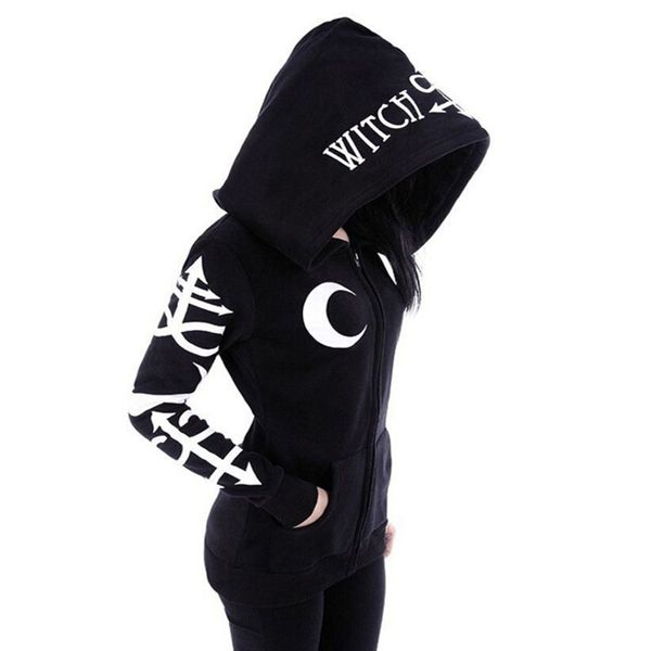 1 color 5 size punk style women hoodies gothic moon letters printed sweatshirts kpop clothing long sleeve zipper jacket coat, Black
1 color 5 size punk style women hoodies gothic moon letters printed sweatshirts kpop clothing long sleeve zipper jacket coat, Black