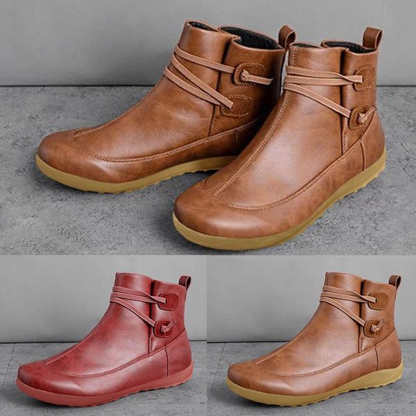 winter shoes women women women's vintage leather boots flat waterproof shoes winter round toe ankle boots botas mujer#112935, Black
winter shoes women women women's vintage leather boots flat waterproof shoes winter round toe ankle boots botas mujer#112935, Black