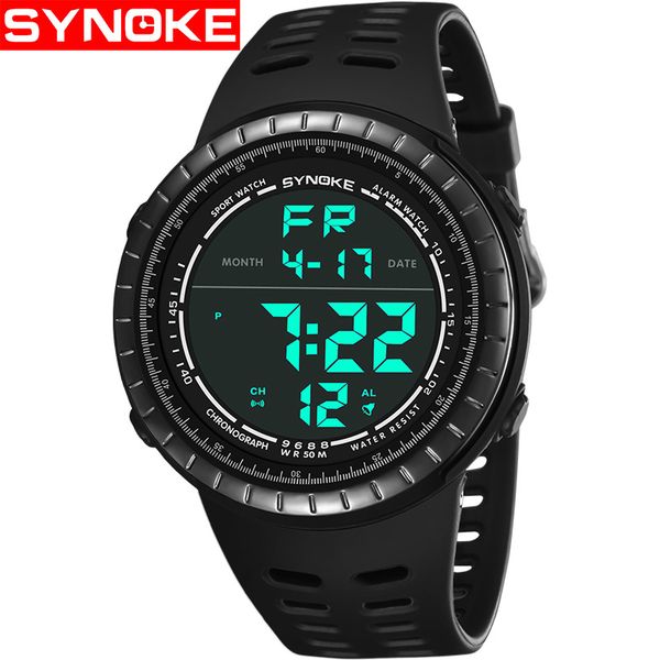 synoke 2019 new style outdoor fashion night light sports electronic watch students simple large dial electronic watch 9688, Slivery;brown
synoke 2019 new style outdoor fashion night light sports electronic watch students simple large dial electronic watch 9688, Slivery;brown