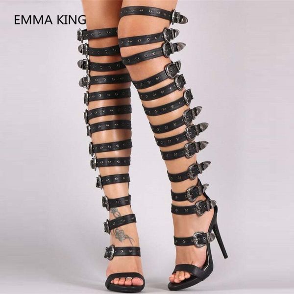 bronze buckle strap over the knee summer boots women high heels party shoes woman thigh high gladiator sandals punk boots, Black
bronze buckle strap over the knee summer boots women high heels party shoes woman thigh high gladiator sandals punk boots, Black