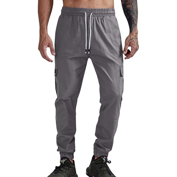 men's casual sports pants streetwear spring gyms gathered foot pockets fitness pants sweatpants loose solid joggers trousers, Black
men's casual sports pants streetwear spring gyms gathered foot pockets fitness pants sweatpants loose solid joggers trousers, Black