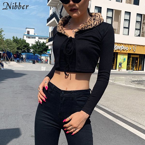 nibber autumn winter black ribbed knitted leopard crop women slim soft t-shirts 2019 office lady casual elegant tees femme, White
nibber autumn winter black ribbed knitted leopard crop women slim soft t-shirts 2019 office lady casual elegant tees femme, White
