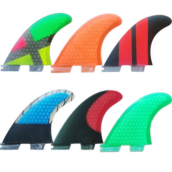 New Surfboard Fins 3PCS Set FCS II G5 fiberglass Honeycomb with carbon M size FCS 2 Fins Hot Sell surf Fin Quilhas
