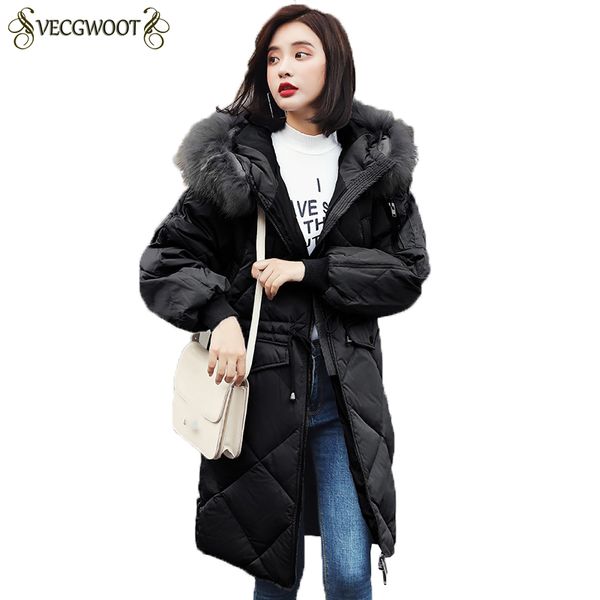 long down jacket women coat 2018 new winter hooded fur collar warm coat loose casual parkas jacket female down outwear qa004, Black
long down jacket women coat 2018 new winter hooded fur collar warm coat loose casual parkas jacket female down outwear qa004, Black