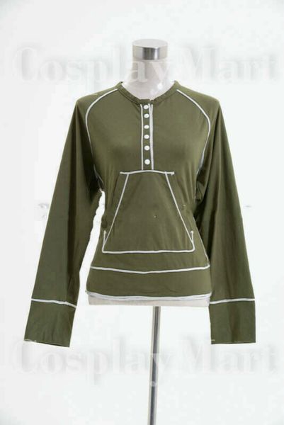twilight bella green kangaroo henley shirt costume, Black;red