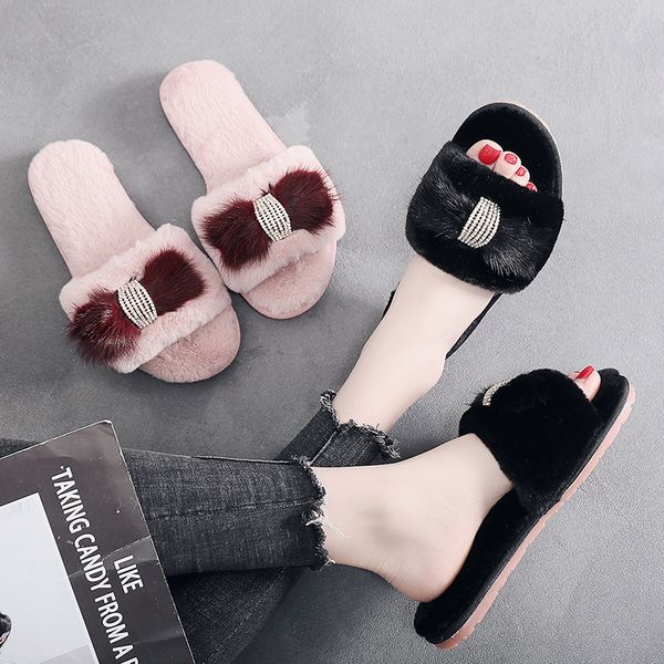 shoes slippers casual low fur flip flops slides flock butterfly-knot luxury plush flat massage basic tpr with fur fashion short, Black
shoes slippers casual low fur flip flops slides flock butterfly-knot luxury plush flat massage basic tpr with fur fashion short, Black